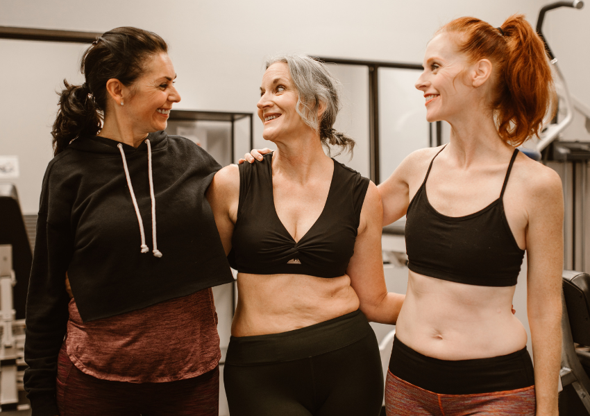 3 woman standing together